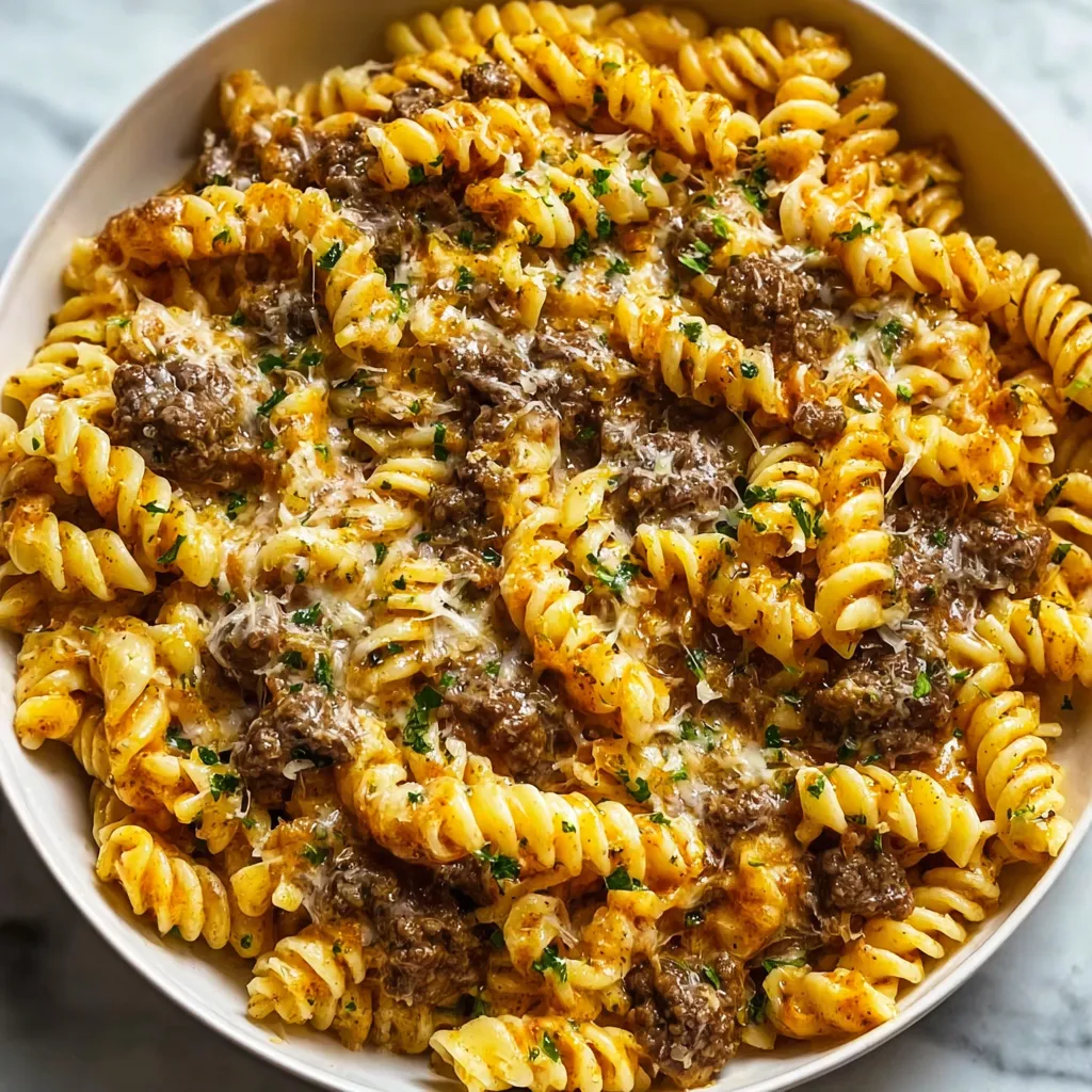 Ultimate Hearty Beef and Rotini Pasta with Rich Tomato Herb Sauce - secondary view